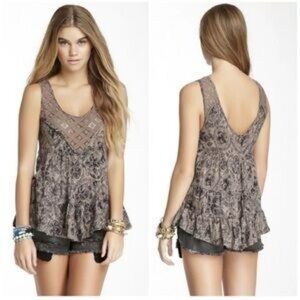 Free People Women's Sleeveless Patterned Top